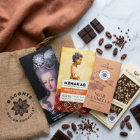 Coffret chocolat noir sur l'histoire du chocolat