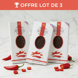 Lot de 3 Francis Miot Chocolat Noir Piment d'Espelette – Économisez 30%