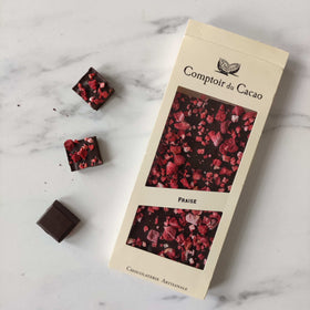 Comptoir du Cacao - Tablette Chocolat Noir Fraise