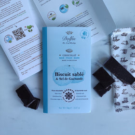 Dolfin - Chocolat noir aux pépites de biscuits sablés et sel de Guérande