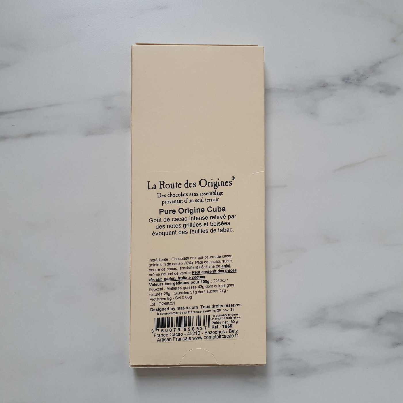 Coffret chocolat noir éveil des sens