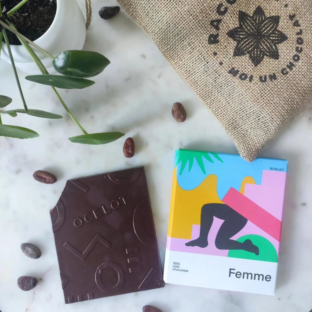 Chocolat au lait Ocelot, 55% cacao, femmes, coopérative, Congo, Amelonado, lait suisse, engagement, éthique, durabilité