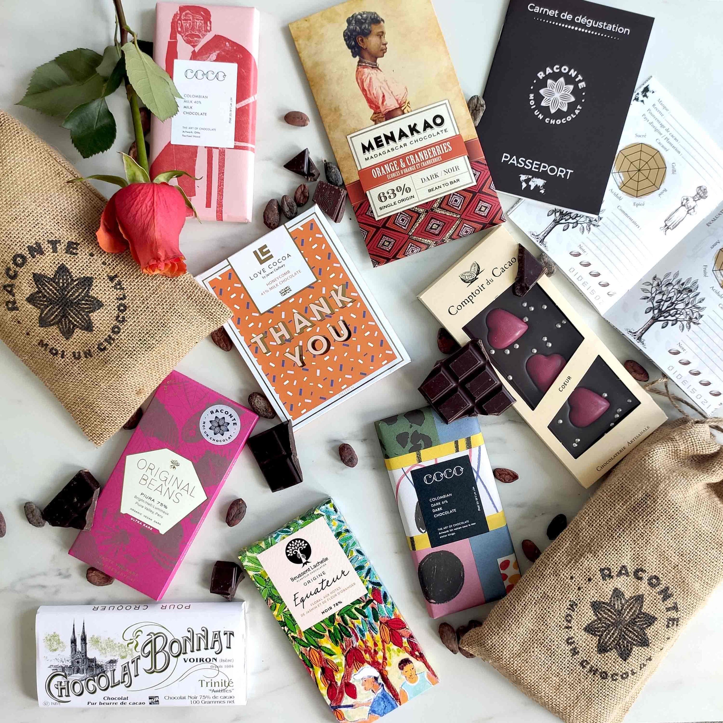 Coffret personnalisé de 25 chocolats - Amour