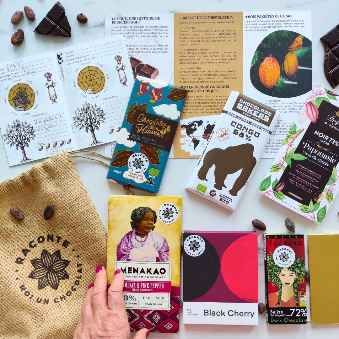 Coffret chocolat noir éveil des sens