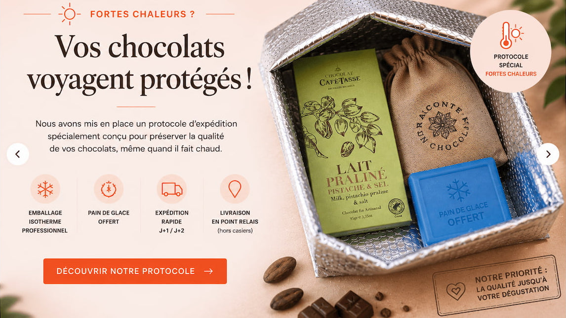 livraison chocolat ete chaleur chronofresh