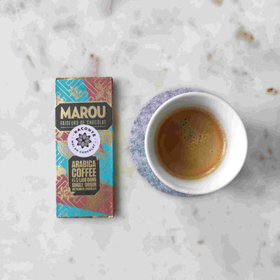 Tablette de chocolat, tablette de chocolat noir, café, Marou, Marou faiseurs de chocolat