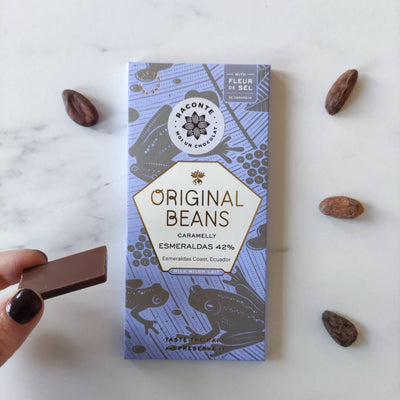 Chocolat, chocolat noir, beans, caramel, tablette de chocolat noir, tablette de chocolat, esmeralda, Original beans, raconte moi un chocolat