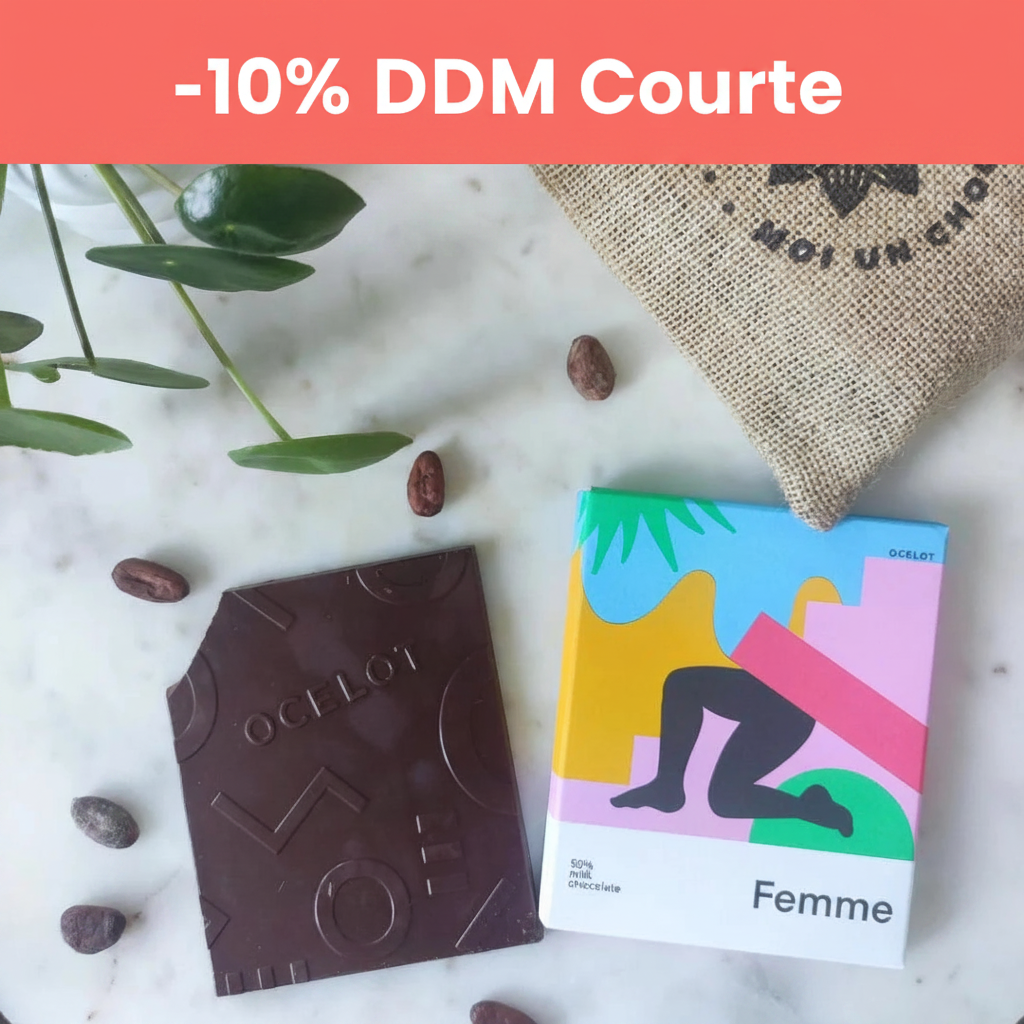 Tablette Ocelot chocolat au lait 55% Femme Congo - DDM Courte -10%