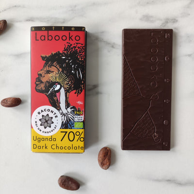 tablette de chocolat noir Labooko. Un chocolat parfait pour passer un moment de détente. Un chocolat noir composée de 70% de cacao. 