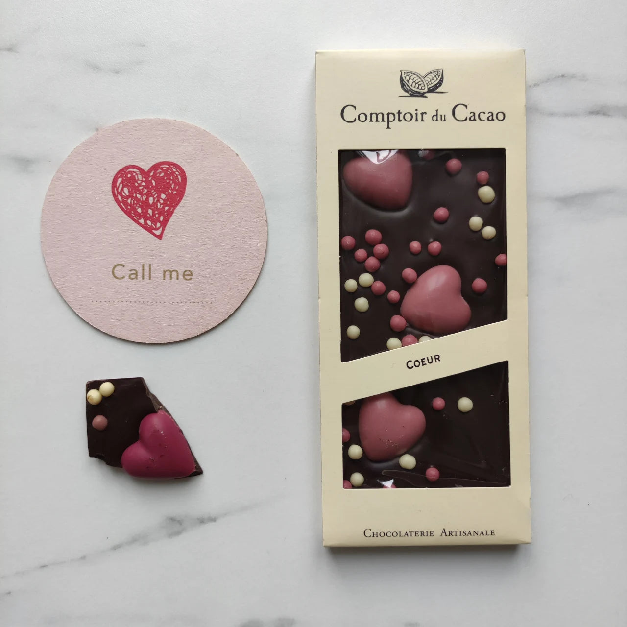 Coffret avec mélange Gourmand Chocolaté pour offrir à la Saint Valentin