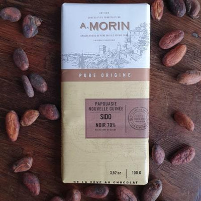 Chocolat Bean-to-Bar Pure Origine A.Morin 70% de cacao - Papouasie-Nouvelle-Guinée 