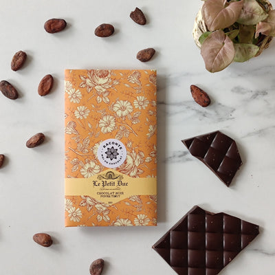 Le Petit Duc chocolat noir au poivre Timut tablette de chocolat noir  St Valentin  Saint-Valentin  poivre timut  maison chocolat  made in france  Le petit Duc  héritage français  fête des pères  CHOCOLATS NOIR  chocolatier  chocolat équitable  chocolat épice  chocolat poivre  chocolat pamplemousse  Chocolat originaux  chocolat noir aromatisé  chocolat noir  chocolat livraison  chocolat le petit duc